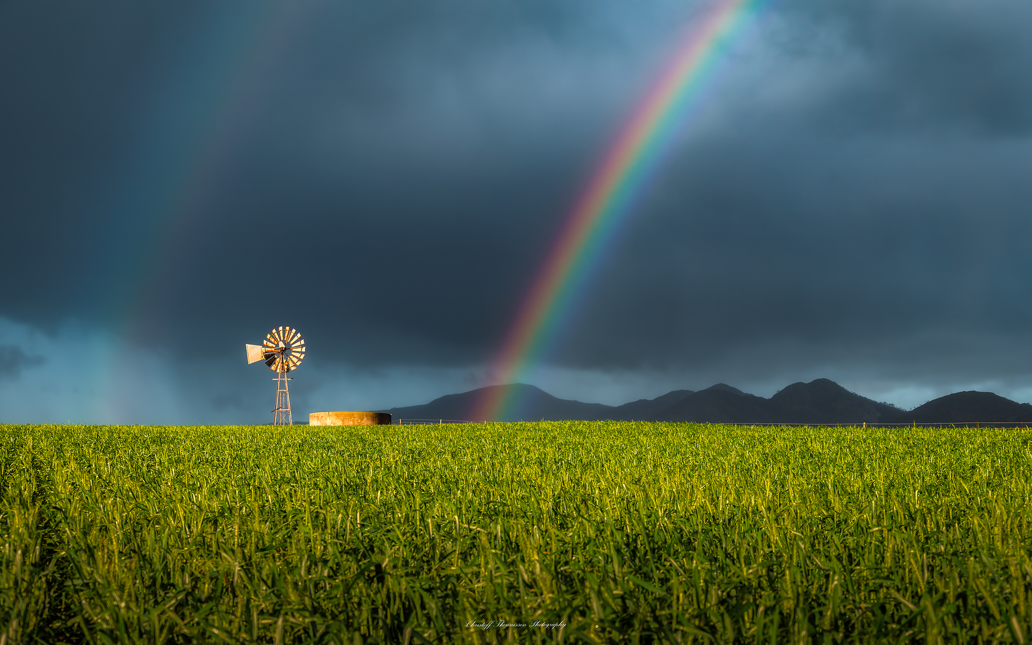 OVERBERG WINDPUMP RAINBOW